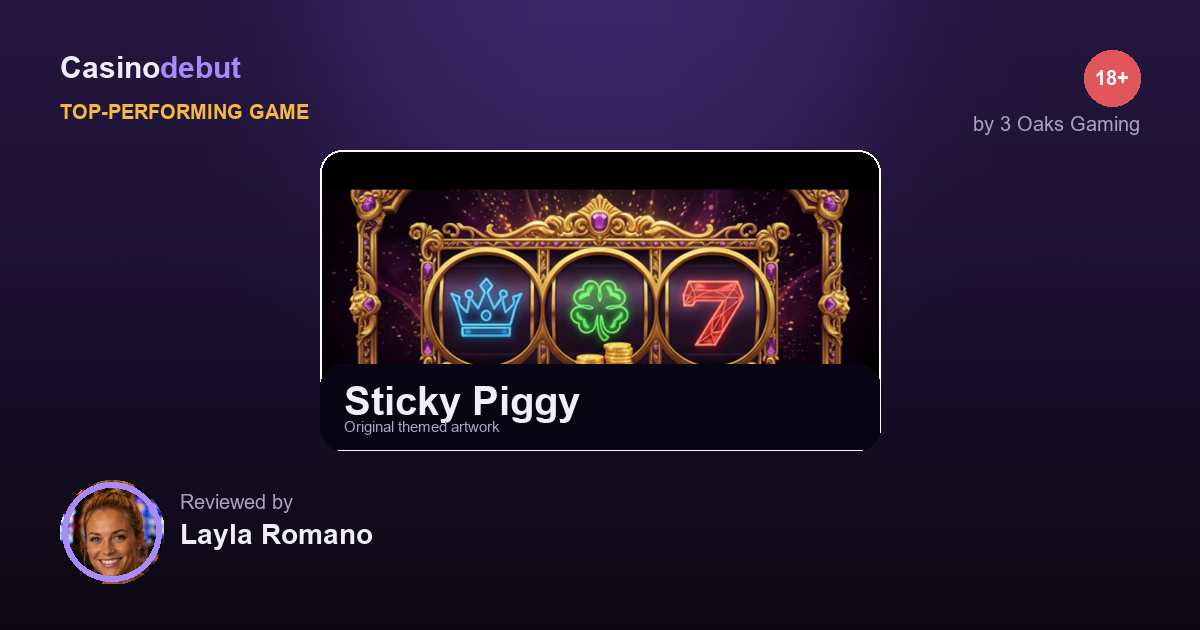 3 Oaks Gaming Sticky Piggy banner