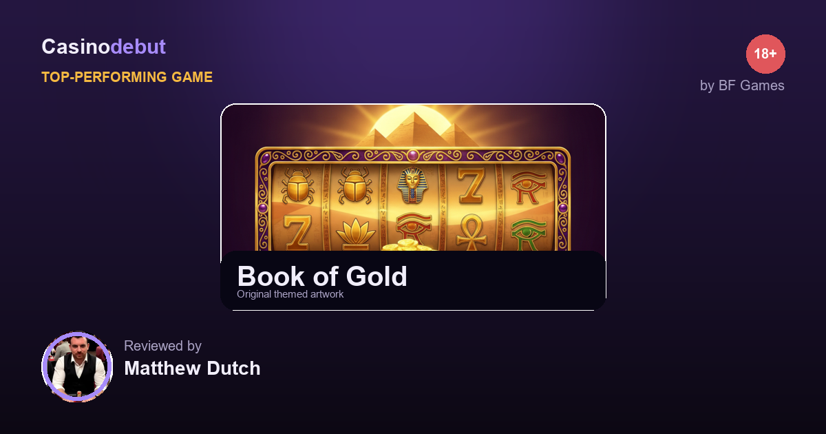 BF Games Book of Gold banner