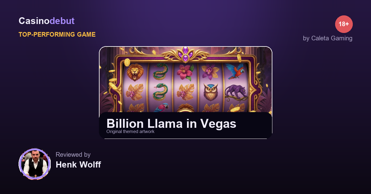 Caleta Gaming Billion Llama in Vegas banner
