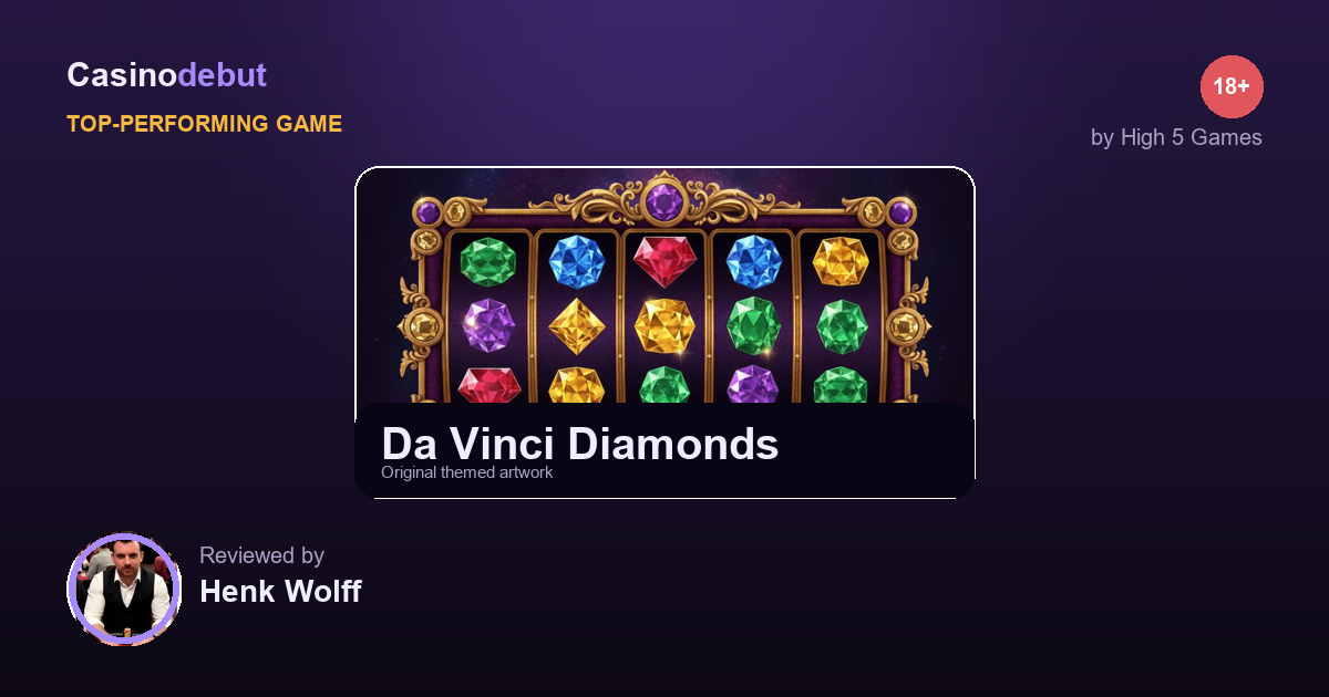 High 5 Games Da Vinci Diamonds banner