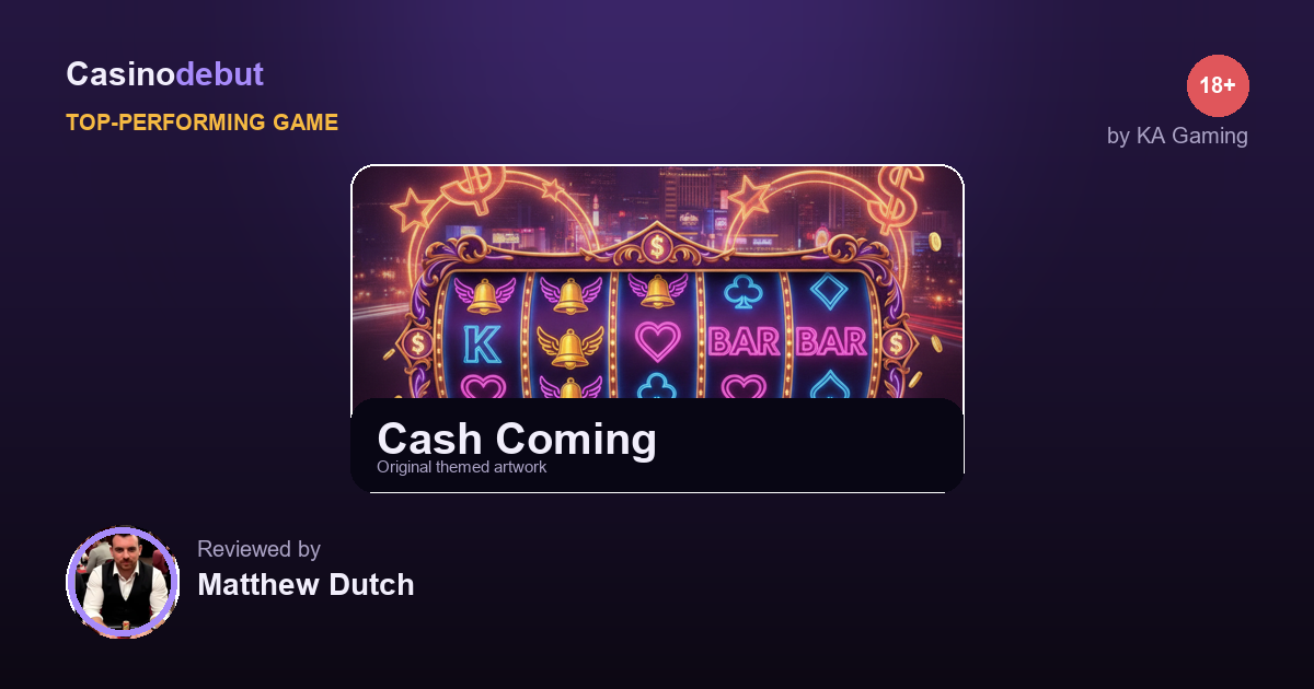 KA Gaming Cash Coming banner