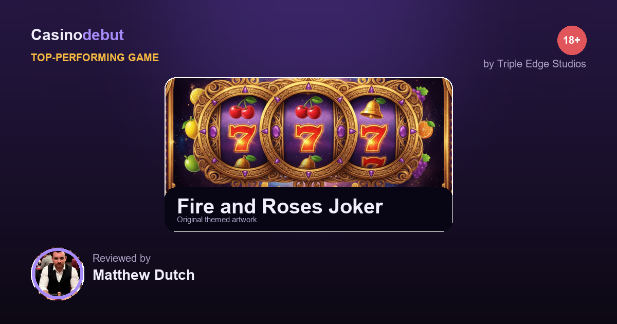 Triple Edge Studios Fire and Roses Joker banner