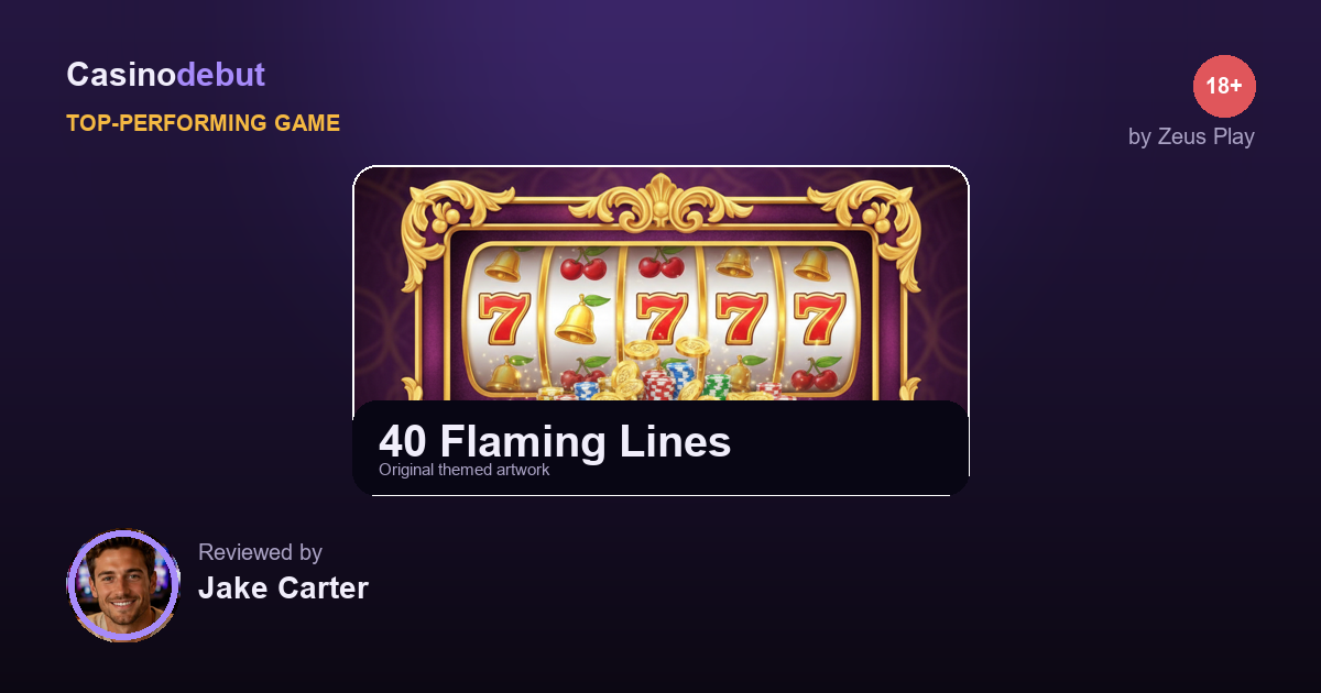 Zeus Play 40 Flaming Lines banner